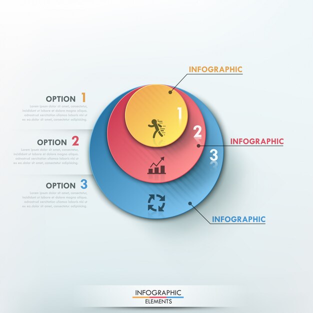 Plantilla de opciones de infografía moderna