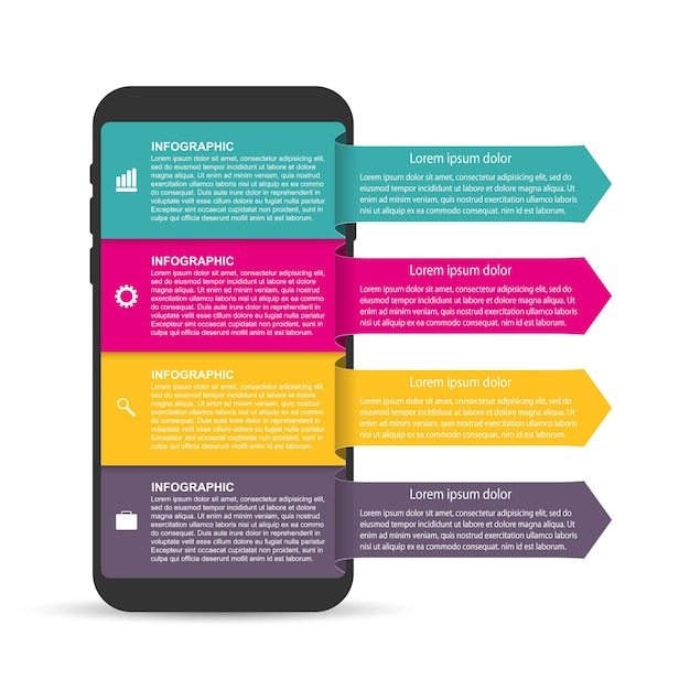 Plantilla de organigrama de diseño infográfico