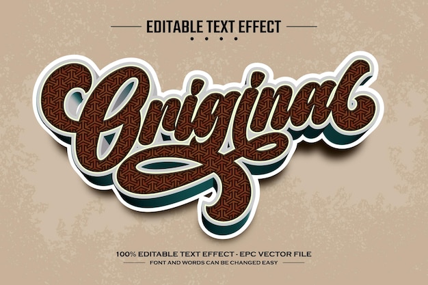 plantilla original de efecto de texto editable en 3D