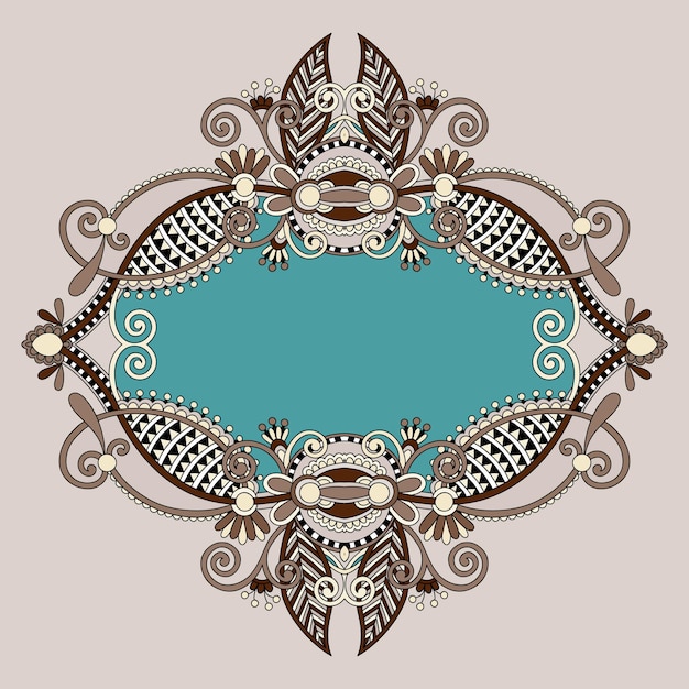 Plantilla ornamental vintage