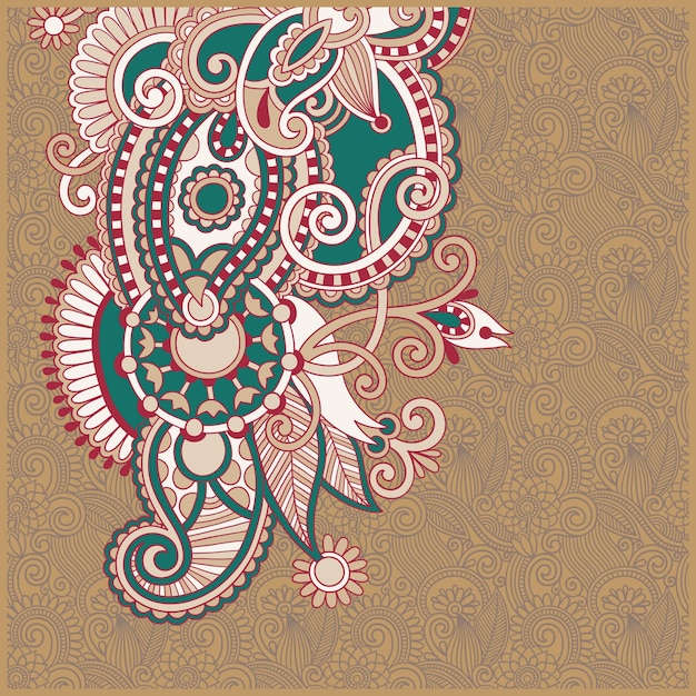 Plantilla ornamental vintage