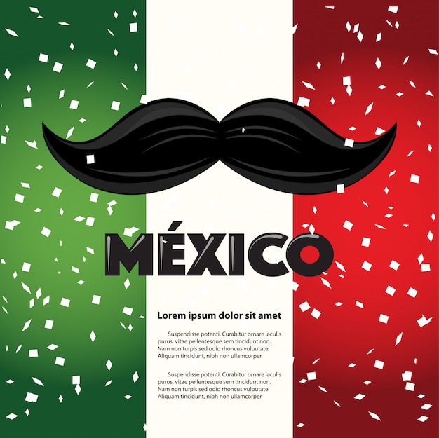 Plantilla de página de bigote de vacaciones mexicanas