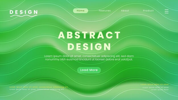 Plantilla de página de destino abstracta de vector con vector premium de fondo degradado