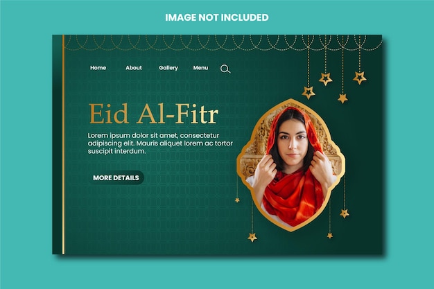 Plantilla de página de destino de eid alfitr