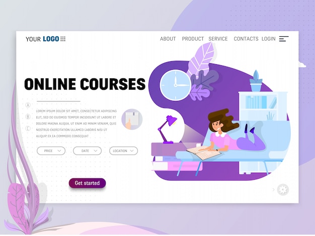 Plantilla de página de destino o sitio web con escenas de la vida activa en un entorno urbano.