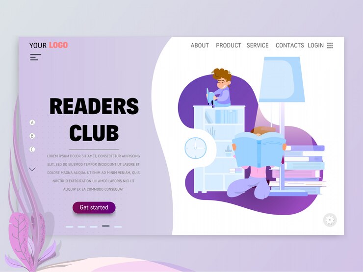 Vector plantilla de página de destino o sitio web con escenas de la vida activa en un entorno urbano.