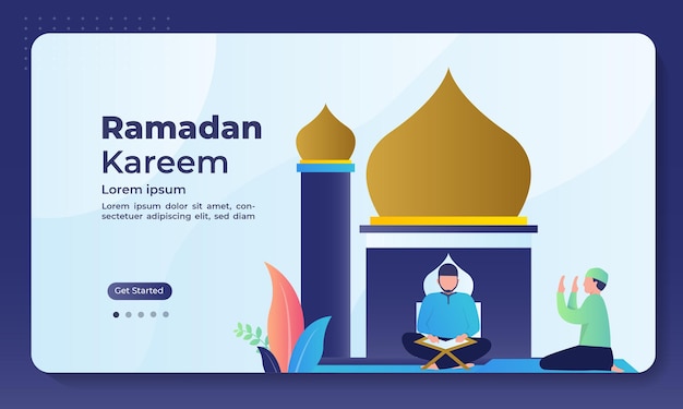 Plantilla de página de destino de Ramadán