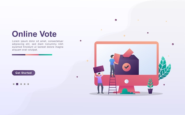 Plantilla de página de destino de voto en línea