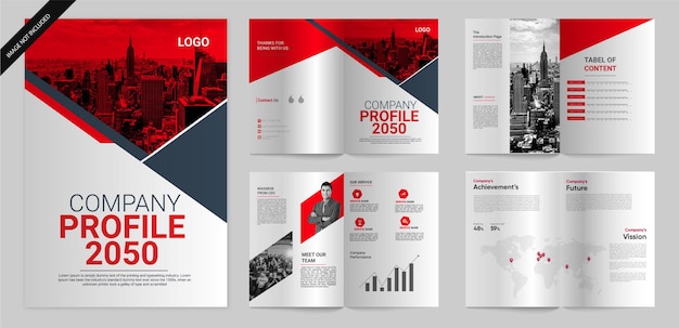 plantilla de página de portada del folleto corporativo