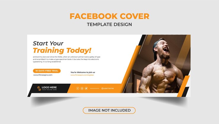 Plantilla de página de portada de redes sociales de gimnasio de fitness o diseño de publicación de banner de instagram Vector Premium