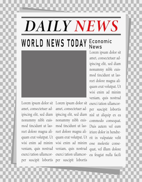 plantilla de páginas de periódicos diarios titulo de periódico ilustración vectorial de prensa