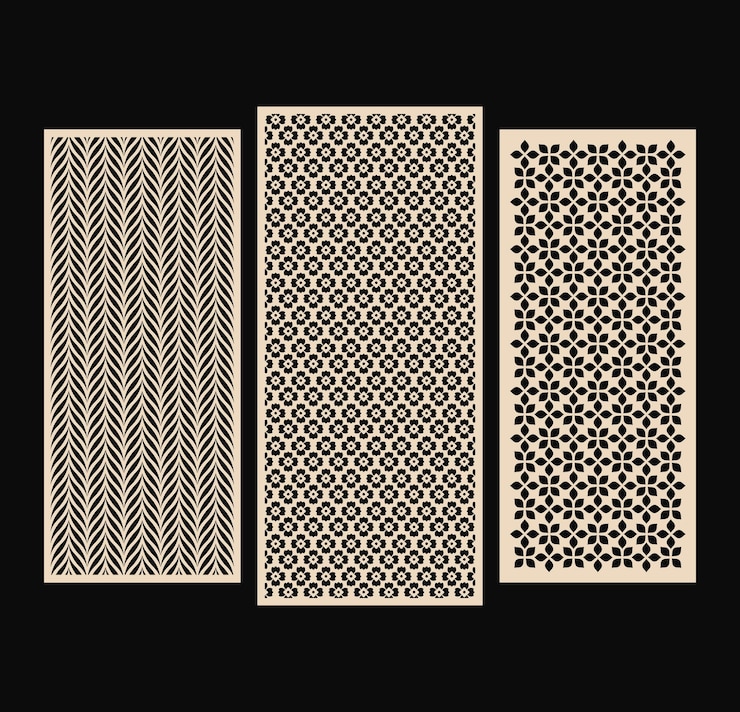 plantilla de paneles de corte por láser CNC patrón de corte decorativo