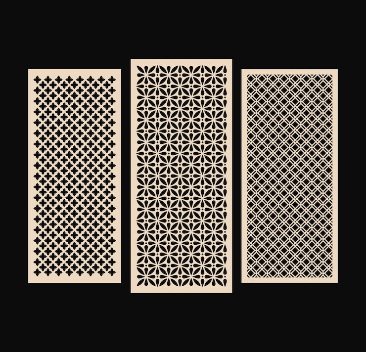 plantilla de paneles de corte por láser CNC patrón de corte decorativo