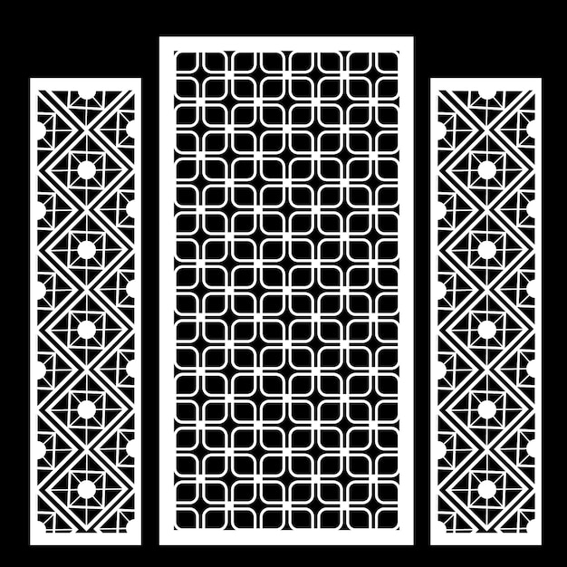 Plantilla de paneles de corte por láser y CNC