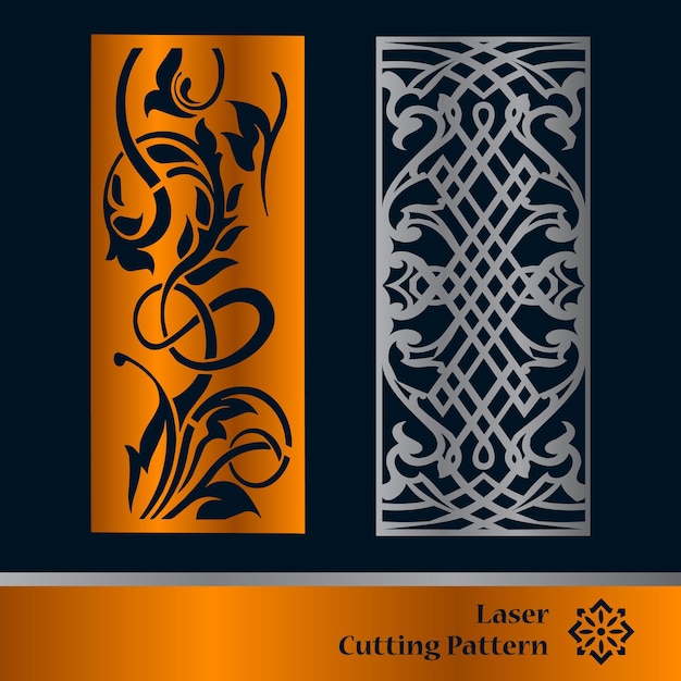 Plantilla de paneles de corte por láser y CNC