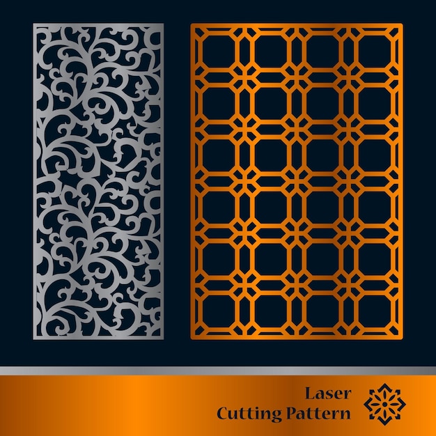Plantilla de paneles de corte por láser y CNC