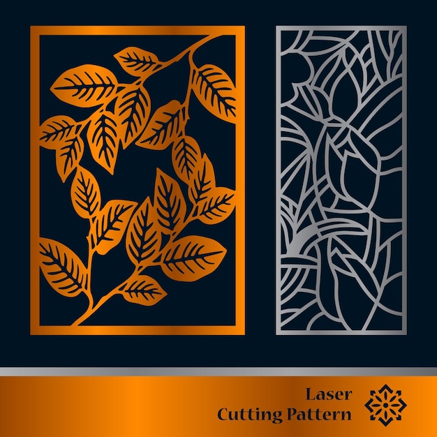 Plantilla de paneles de corte por láser y CNC