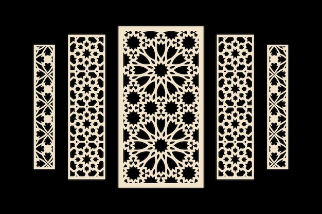 plantilla de paneles láser y de corte CNC patrón de corte a presión decorativo