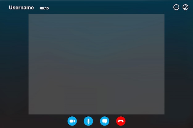 Vector plantilla de pantalla de videollamada.