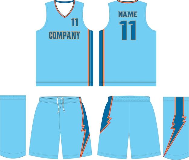 Plantilla de pantalones cortos de uniforme de baloncesto para club de baloncesto