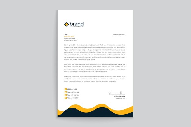 plantilla de papel de carta moderna