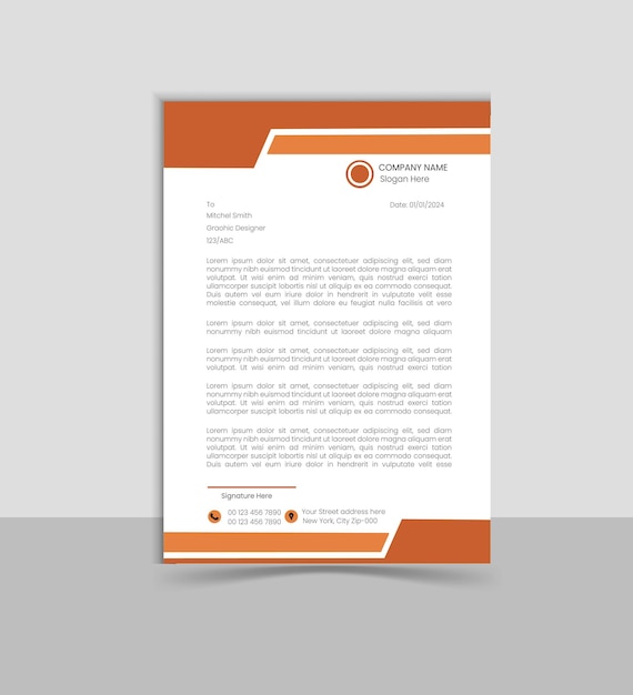 plantilla de papel de carta de negocio vectorial