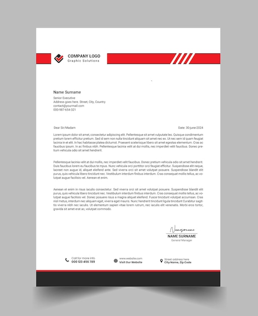 plantilla de papel de carta para negocios y empresas modernas