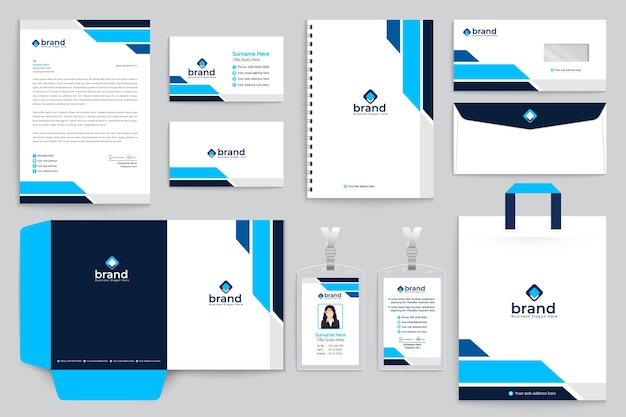Plantilla de papelería corporativa limpia
