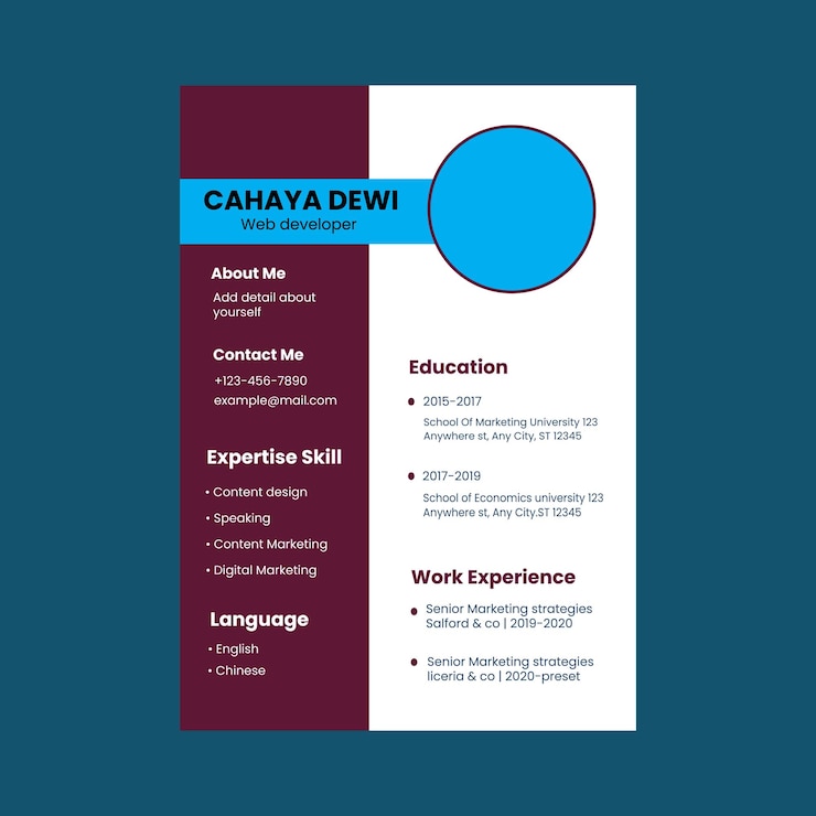 Vector plantilla de papelería de negocios minimalista cv