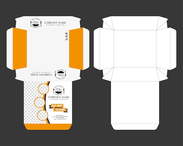 Vector plantilla de paquete de caja corporativa