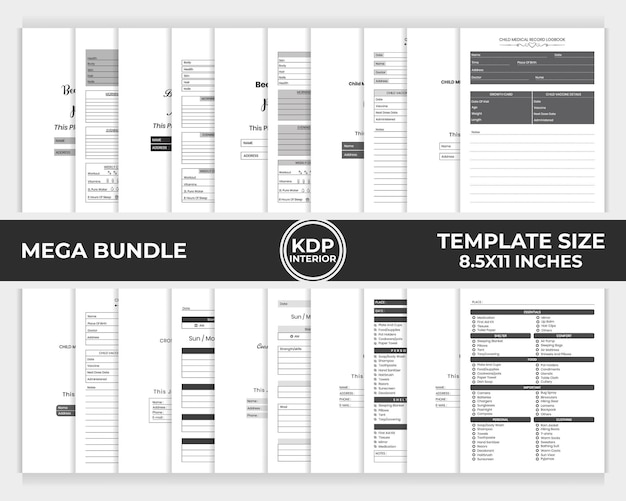 La plantilla de paquete interior de kdp tiene un diseño único