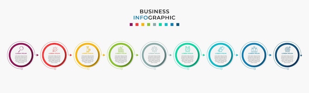 Plantilla de paso de infografía empresarial