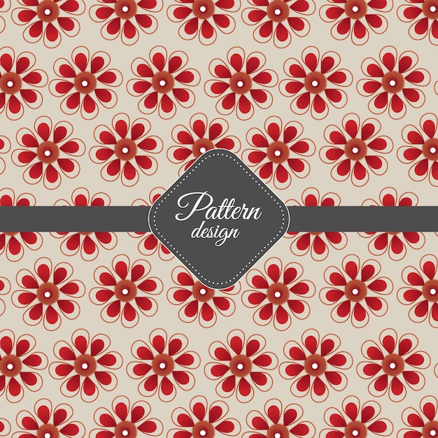 Plantilla de patrón de flor de diseño de patrón floral