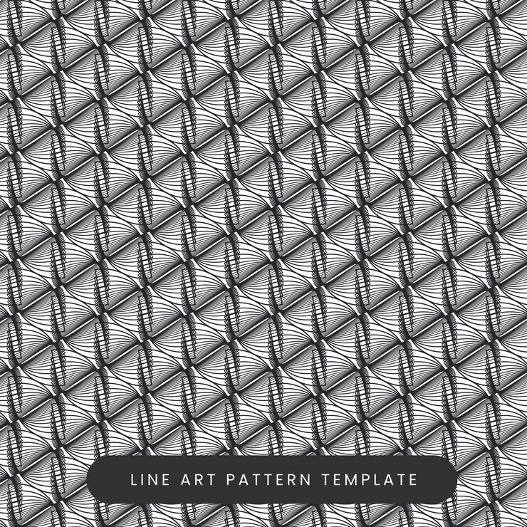 plantilla de patrón de líneas abstractas planas lineales