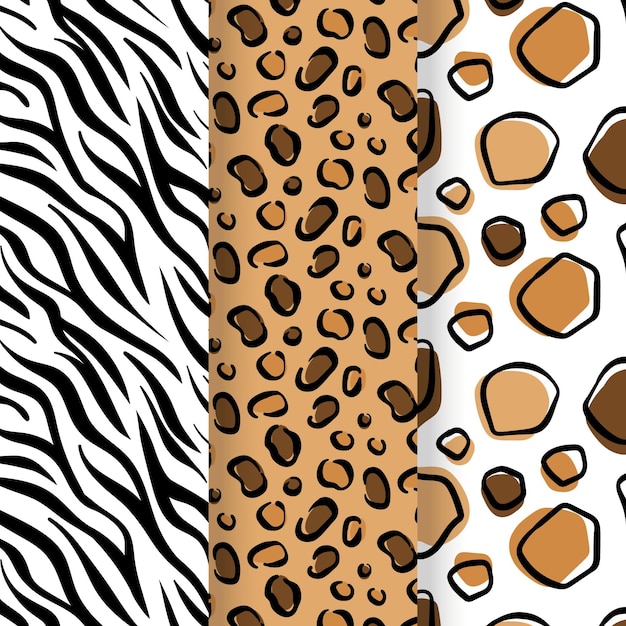 Plantilla de patrones sin fisuras con estampado animal