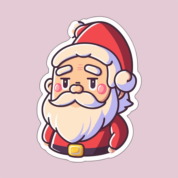 Plantilla de pegatina con estampado de pegatinas navideñas de santa navidad multicolor