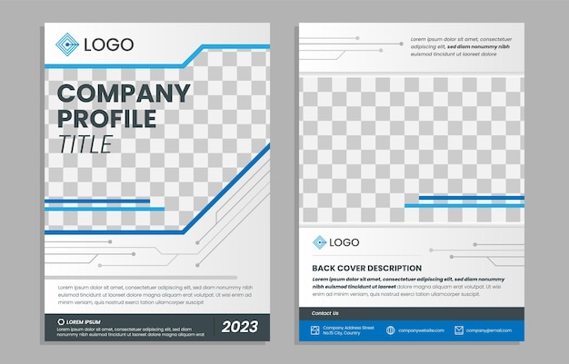 Vector plantilla de perfil de empresa de tecnología minimalista moderna