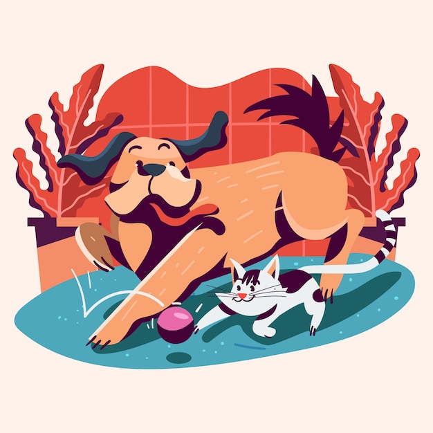 Plantilla de perro ilustración vectorial