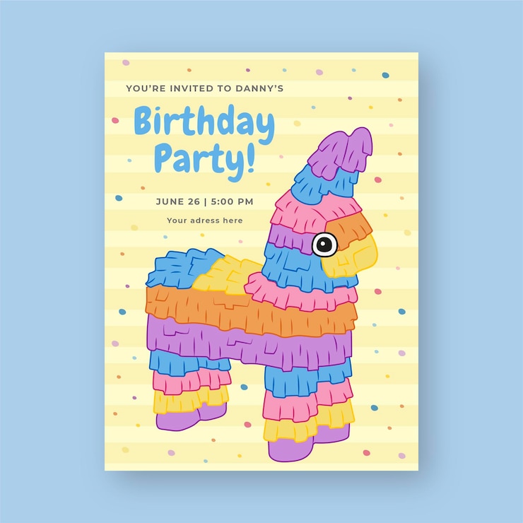 Plantilla de piñata de feliz cumpleaños