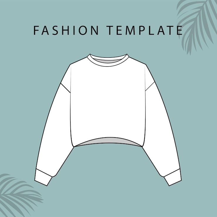 Vector plantilla planas de moda para sudadera