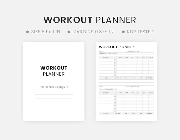 Plantilla de planificador de entrenamiento