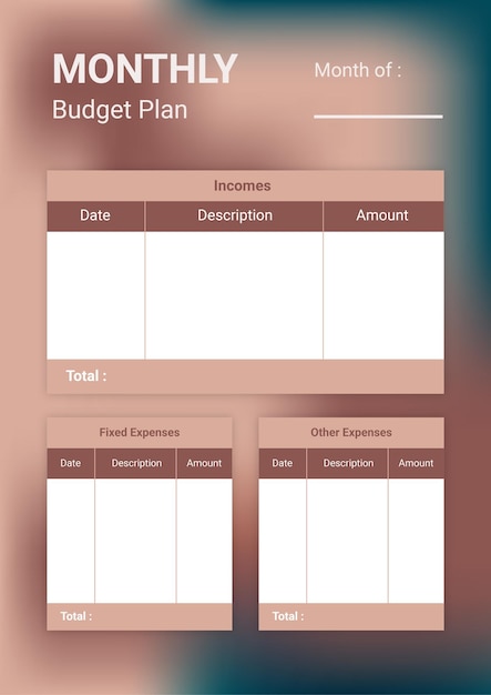 Plantilla de planificador de presupuesto