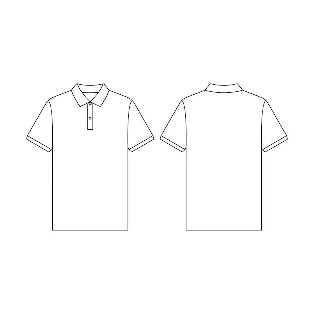 Plantilla polo camisa ilustración diseño plano plantilla colección de ropa | Vector