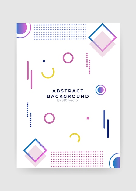plantilla de portada abstracta geométrica