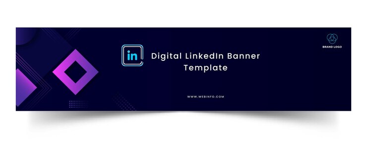 Vector la plantilla de portada de banner premium de linkedin tiene un diseño mínimo vectorial