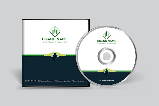 Plantilla de portada de CD profesional moderna y limpia