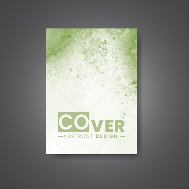 Plantilla de portada con diseño de fondo de acuarela para su logotipo de banner de postal de fecha de portada