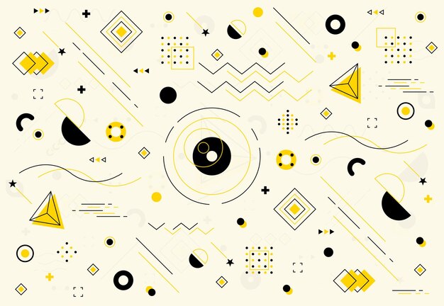 Plantilla de portada de diseño gráfico mínimo con formas y líneas geométricas Fondo geométrico colorido Ilustración vectorial