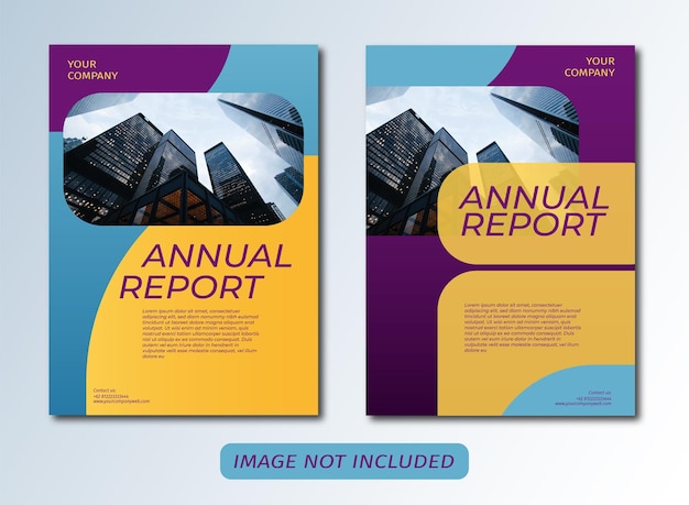 Vector plantilla de portada para empresa de informes anuales