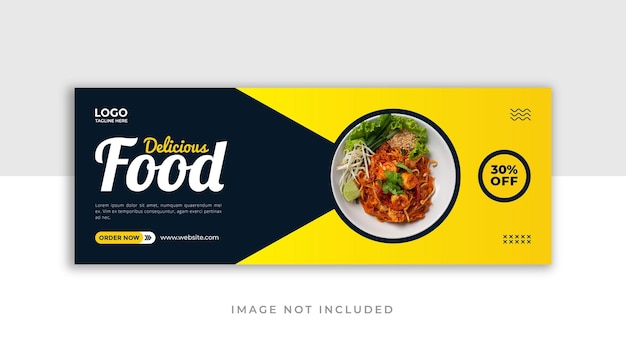 Plantilla de portada de Facebook de alimentos